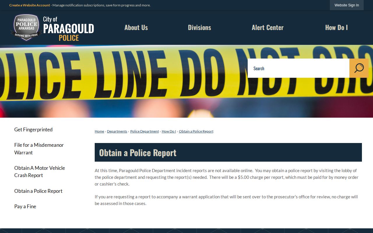 Paragould Police Department records path for Greene County arrest reports